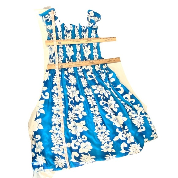 Sweet Lady Vintage Blue and White Floral Patterned Sundress Size XL - Picture 7 of 9